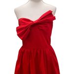 Fate Strapless Midi Dress Large Retro Cocktail Dress Holiday Party Christmas Bow Photo 5