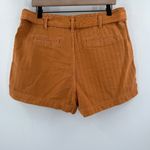 Kut From The Kloth  Jean Shorts Size 12 Justine Belt Cotton Hemp Burnt Orange NWT Photo 3