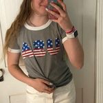 PINK - Victoria's Secret Victoria Secret PINK USA gray Tshirt  Photo 0