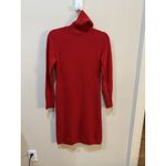 Neiman Marcus Cashmere Collection Turtleneck Sweater Dress Red Size Small Photo 1