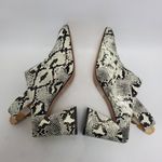Chase and Chloe  Fame 1 Snakeskin Slingback Chunky Heels Pointed Toe Mules Sz 8.5 Photo 11