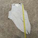 Tibi  white pinstripe sleeveless asymmetrical top size 4 Photo 6