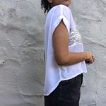 ZARA  White Sequin Blouse Photo 1