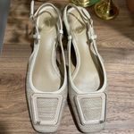 Sam Edelman Women's 8.5 Light Natural Tracie Slingback Heels Elegant Wedding Photo 1