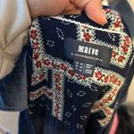 Maeve  Blue Velvet Belted Wrap Shirt Dress Photo 4