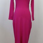 SER.O.YA Irene Dress Midi Long Sleeve Bodycon Cutout Stretch Jersey Pink M NWT Size M Photo 3