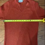 Kathy Lee shortsleeved red brick metallic sweater - Size Medium Photo 6