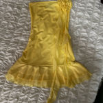 Edikted Yellow  Mini Dress Ruffle Photo 0