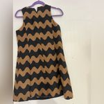 Tara Jarmon Black and Tan Wave Pattern Midi Dress Size 38 Photo 5
