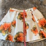 Hesperus NWT  floral pleated full mini skirt back hidden zipper lined pockets! M Photo 5