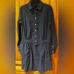 Banana Republic Blue Indigo Cotton Button Front Shirtdress Shirt Dress Size 4 Photo 5