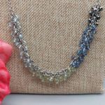 Coldwater Creek Silver Tone Long Station Chain Necklace Blue Ombre Crystal 36" Photo 1