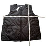 Socialite  Vest Black Quilted Front Zip Lightweight Boxy Puffer Plus Size 2X NEW Photo 9