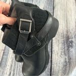 Alegria  Black Leather Ankle Booties with Buckle Detail Photo 4