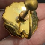 VINTAGE / ANTIQUE JAPANESE DAMASCENE GOLD SILVER SCREW BACK EARRINGS HANDMADE Black Photo 2