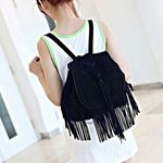 Black Leather Fringe Purse Photo 3