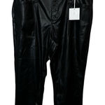 Pistola  Faux Leather Pants Women's Plus Size 20 Black Cropped Patch Pockets Photo 0