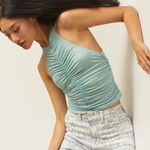 Anthropologie Pilcro NWT Ruched Reversible Tank Top Light Sky Blue XS Photo 0