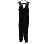 French Connection Black Lace Trim Keyhole Neck Sleeveless Jumpsuit Pants Size 8 Photo 1