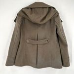 Guess Vintage Y2K Military Melange Green Wool Blend Pea Coat Medium Safari Photo 1