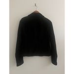 Dress Barn 100% Leather Jacket Blazer Suede Black Button front Lined small Fall Photo 4