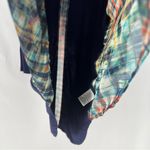 LOGO By Lori Goldstein LOGO Lori Goldstein Abstract Plaid Chiffon Front Women's 3/4 Sleeve Tunic Top XL Photo 4