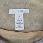 J.Crew  Womens Lace Overlay Sheer Blouse Tunic Tan Beige‎ Short Sleeve Size S Photo 2