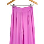 ZARA  High Waisted Satin Silky Wide Leg Flare Hot Pink Magenta Trouser Pants Photo 4