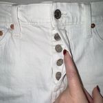 Gap  Cheeky High Rise Denim Shorts White Distressed Raw Hem Summer Casual Photo 3