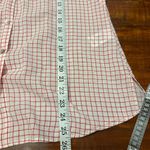 Foxcroft  Women’s Blouse White Red Tencel Rolled Sleeve Gingham Button Up Size 10 Photo 13