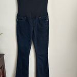 Gap 1969 Gap Maternity Full Panel Dark Rinse Baby Boot Stretch Jeans Size 27 R Photo 3