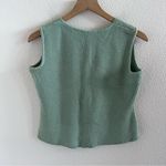 St. John  Green Ribbed Vest Tank Vintage Medium Photo 2