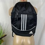 Adidas Black & White Drawstring Backpack Bag Photo 2