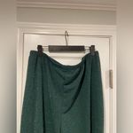 NWOT Serengeti Size XL Emerald Green Sparkle Flowy Wide Leg Pull On Pants Photo 5