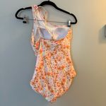 Kona Sol  NWOT Floral Asymmetrical Neckline One Piece Bikini Size Medium Photo 3