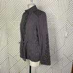 Anthropologie  Love Sam Travis‎ Military Jacket Beaded Charcoal Gray Size Medium Photo 6