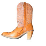 Capezio  Womens Brown Leather Heeled Western Cowboy Boots Size 8 M Vintage USA Photo 7