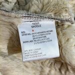 Woolrich  Saddle Brown Leaf Embroidered Faux Sherpa Lined Vest Jacket Sz M Photo 8