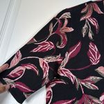 Chico's  Jacquard Mock Neck Sweater Bold Lily Print Elbow Sleeve Size 0/Small EUC Photo 4