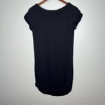 Athleta  Womens black T-Shirt pullover short sleeve Dress  casual style 70378 XS Photo 3