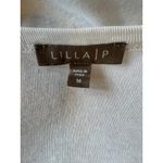 Lilla P Shirt Women Medium White Pima Cotton Knit Asymmetric Hem‎ Top Tee Photo 8