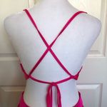 Luxxel Hot Pink Satin Cowl Neck Crop Top And Shorts Set Size M Photo 9