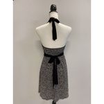 XX3 Dress Womens Small Black White Geometric Halter Empire Cocktail Y2K Sexy Photo 4