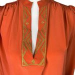 Winter Kate limited edition embroidered silk Anjali plunge blouse Size XS Orange Photo 1