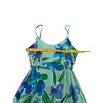 Jams World Vintage Violet Bouquet Spaghetti Strap Floral Ruffle Hem Sun Dress M Photo 2