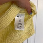 Dear John  yellow gauze rolled cuff vneck top size M Photo 4