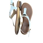 Michael Kors White and Brown T-Strap Sandals Photo 2