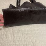 Brown crocodile print purse; no brand Photo 4