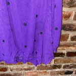 Denim 24/7 Purple Black Floral Embroidered Keyhole Open Back Sweater Women's 20W Photo 2