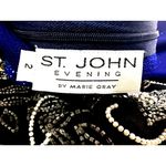 Vintage Dress by St John 2 Royal Purple Santana Knit Maxi Rhinestone Sparkle Gow Photo 8